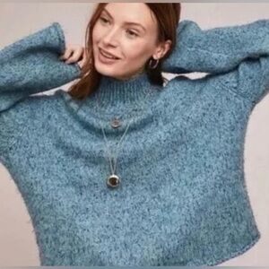 Abercrombie moth sweater size medium blue with sparkles
